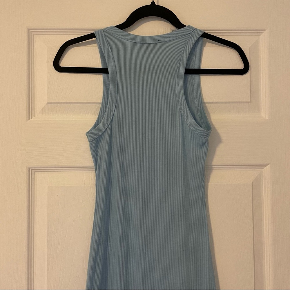 Lulus Light Blue Ribbed Maxi Dress – XS - Picture 4 of 7